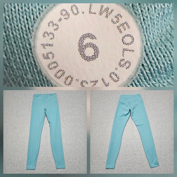 Lululemon Wunder Train High-Rise Tight Leggings Size 6  Tidal Teal 27" Womens - Picture 1 of 8